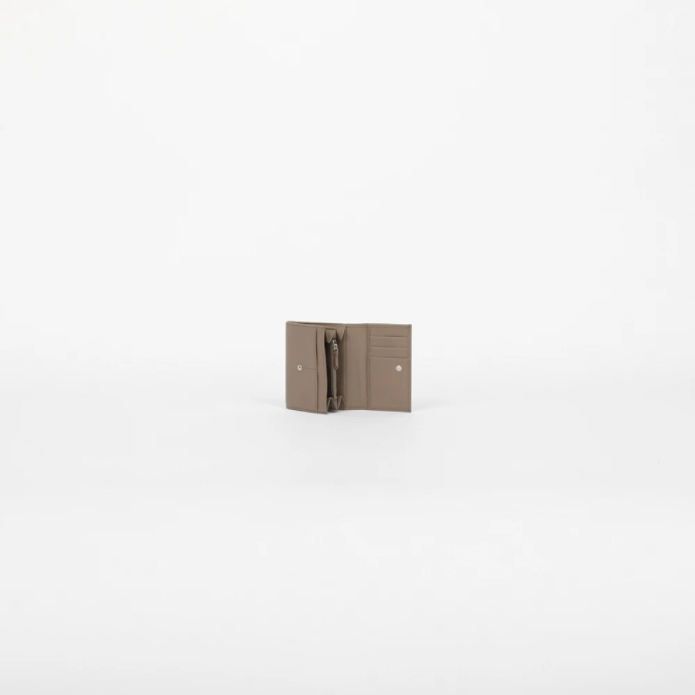 Orciani Kleine leren envelop portemonnee Beige Dames