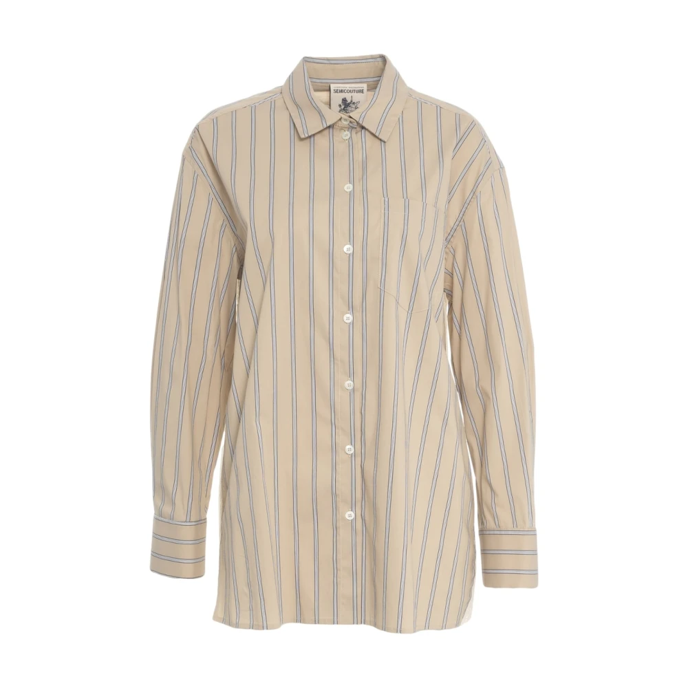 Semicouture Multicolor shirt voor vrouwen Beige Dames