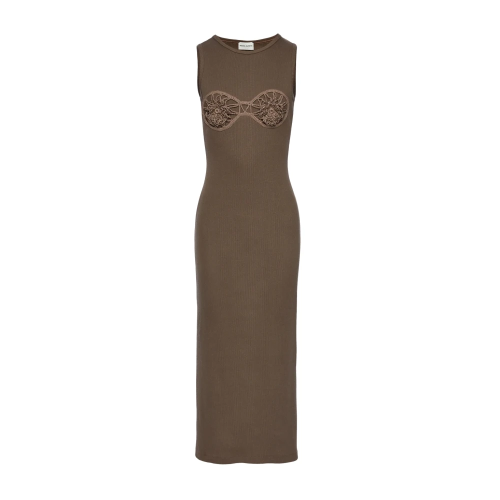 Magda Butrym Khaki Jurk Re25 Elegant Mode Green Dames