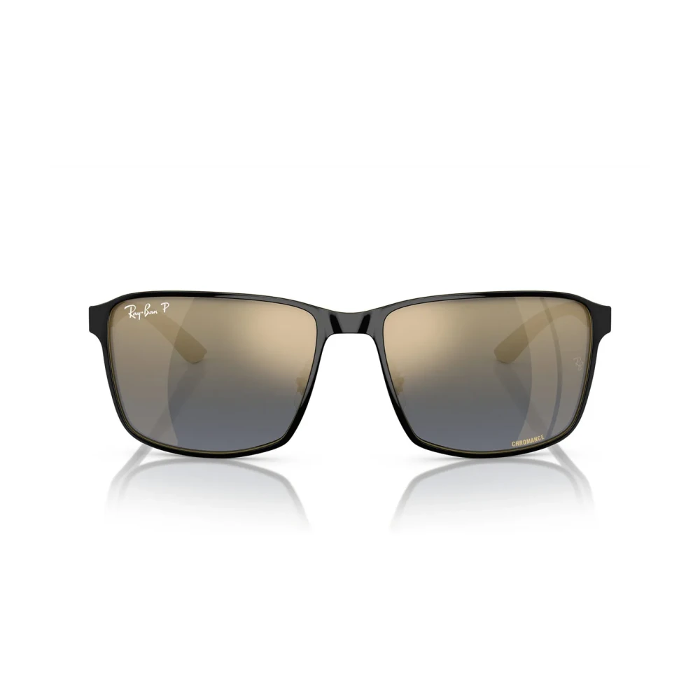 Ray-Ban RB3721CH, Black On Gold Polarized Sunglasses Blue & Gold Polarised+ lenses, Mojo Glasses - Image 4