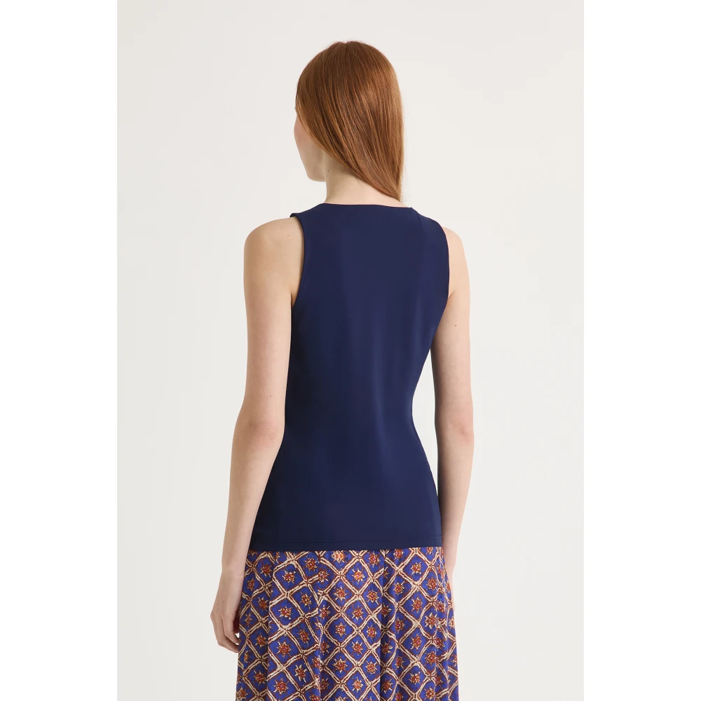 Maliparmi Zachte Jersey TOP Blue Dames