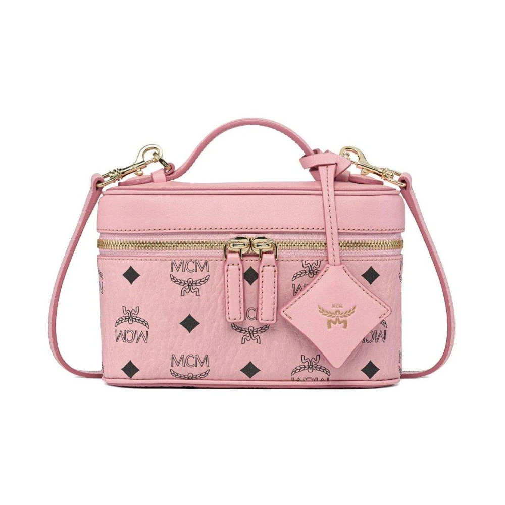 Mcm Vrouw Roze Tassen Dames, One Size, Leer, Crossbody Tas