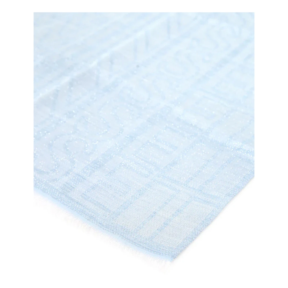 Twinset Blauwe Sjaalset met Logoprint Blue Dames