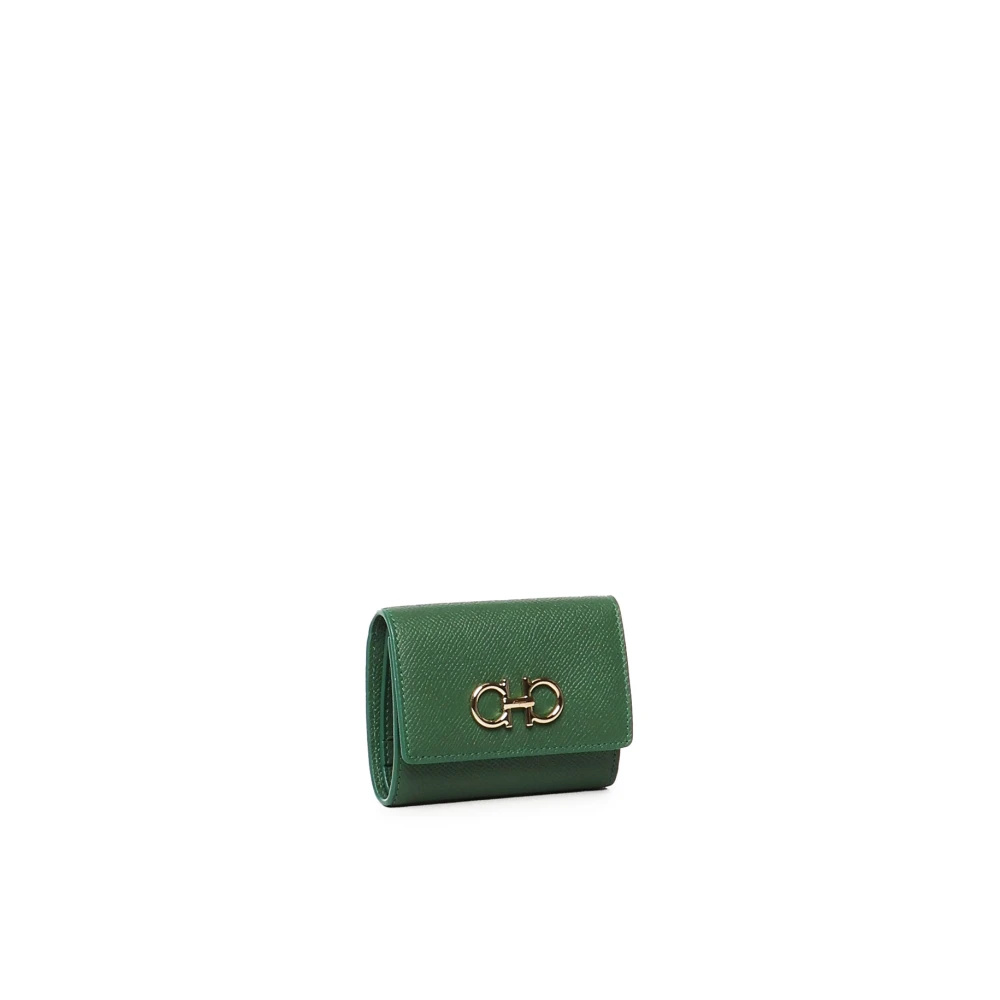 Salvatore Ferragamo Groene Portemonnees voor Mannen Green Dames