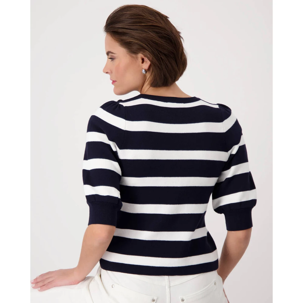 monari Stijlvolle Pullover Sweater Blue Dames