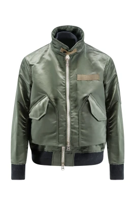 Bomberjacka i bomullsnylon-twill