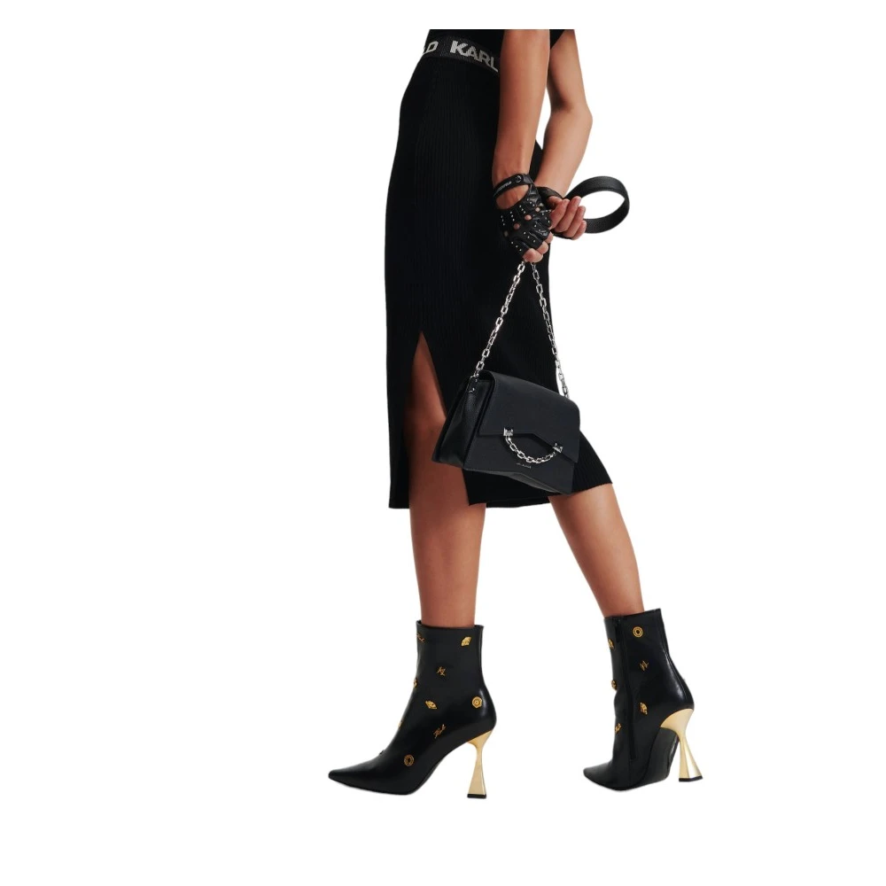 Karl Lagerfeld Stijlvolle K Seven 2.0 Leren Tas Black Dames