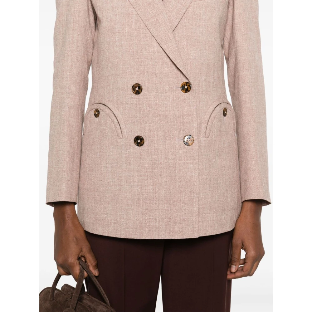 Blazé Milano Beige Blazer Jas Dames Buitenkleding Beige Dames