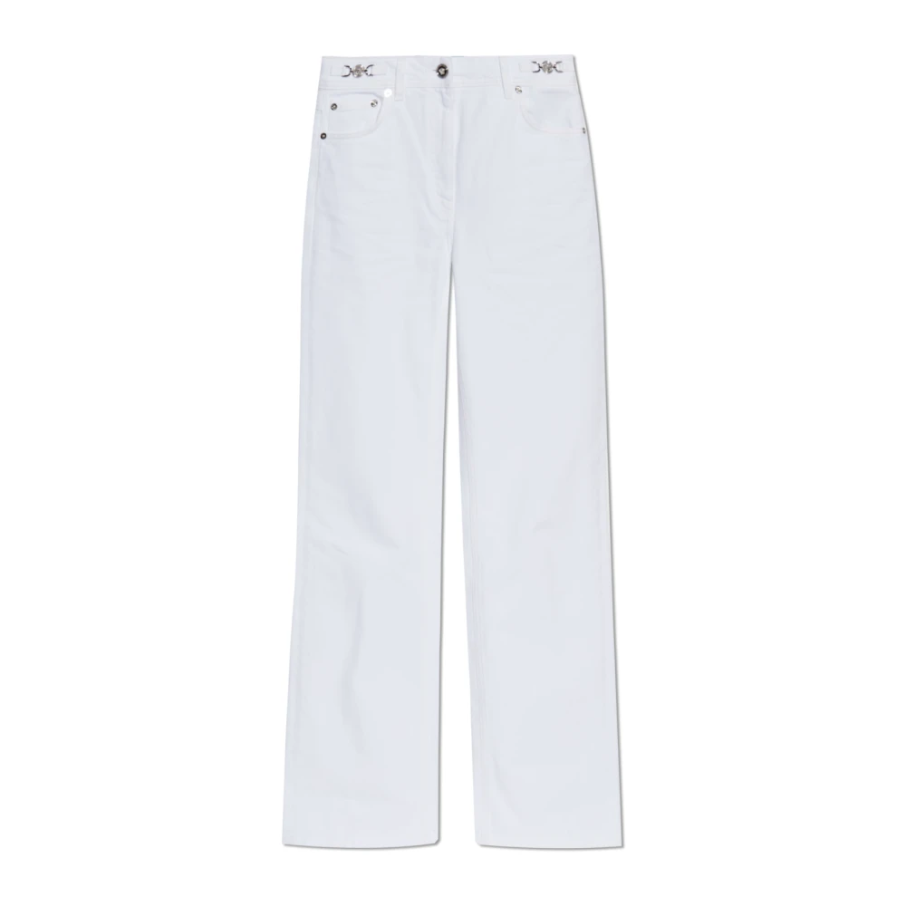 Versace Rechte pijp jeans White Dames