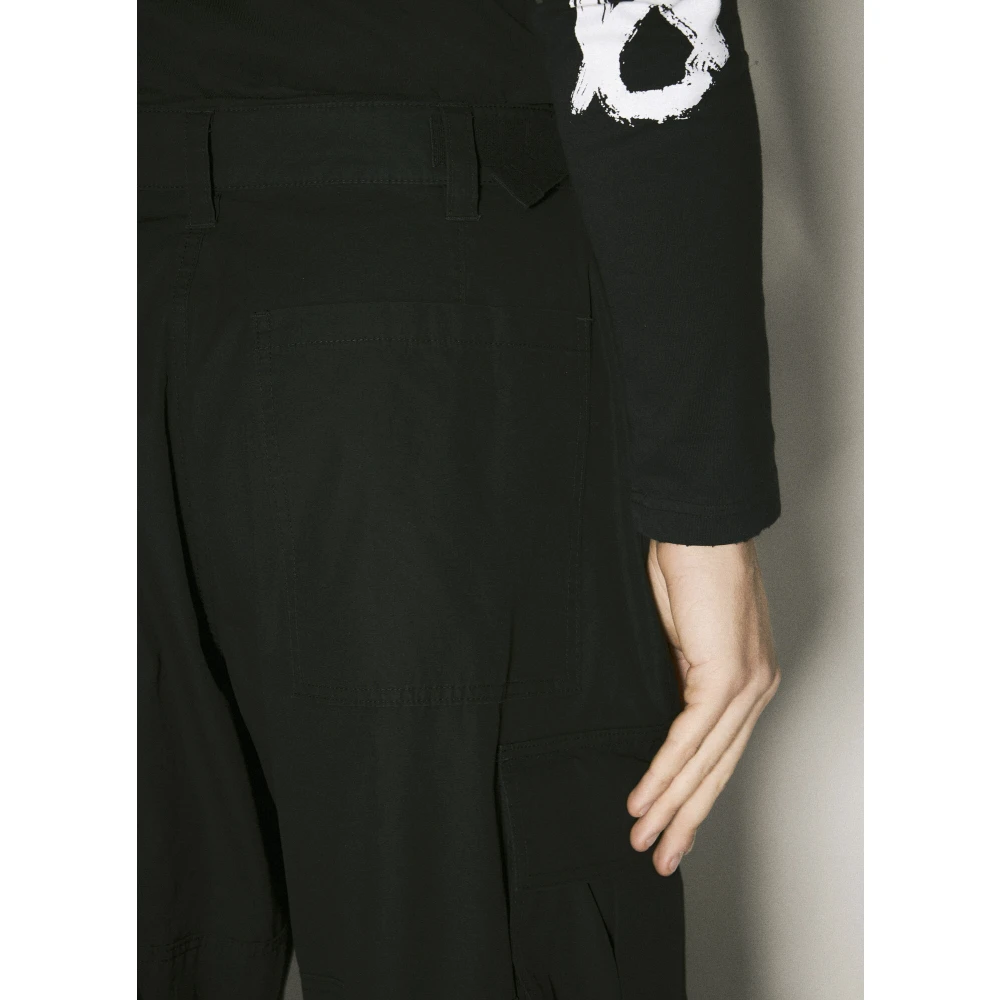 032c Canvas Cargo Broek met Multi-Zakken Black Heren