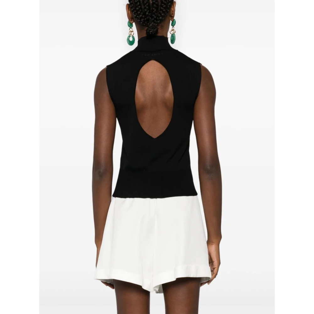 Ermanno Scervino Zwarte Lupetto Trui Black Dames