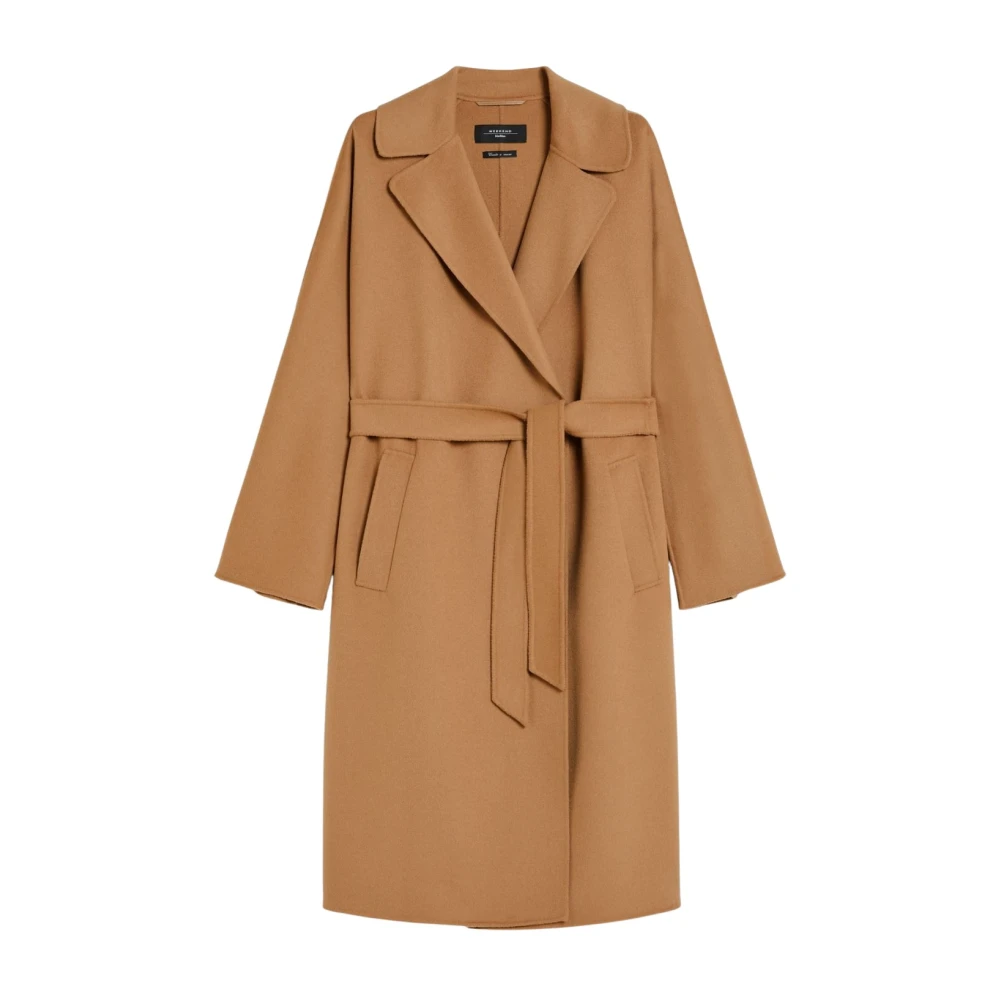 Max Mara Weekend Elegante wollen blend wikkeljas Beige Dames