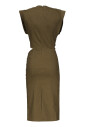 robe-ajustee-vert-olive-avec-boutons
