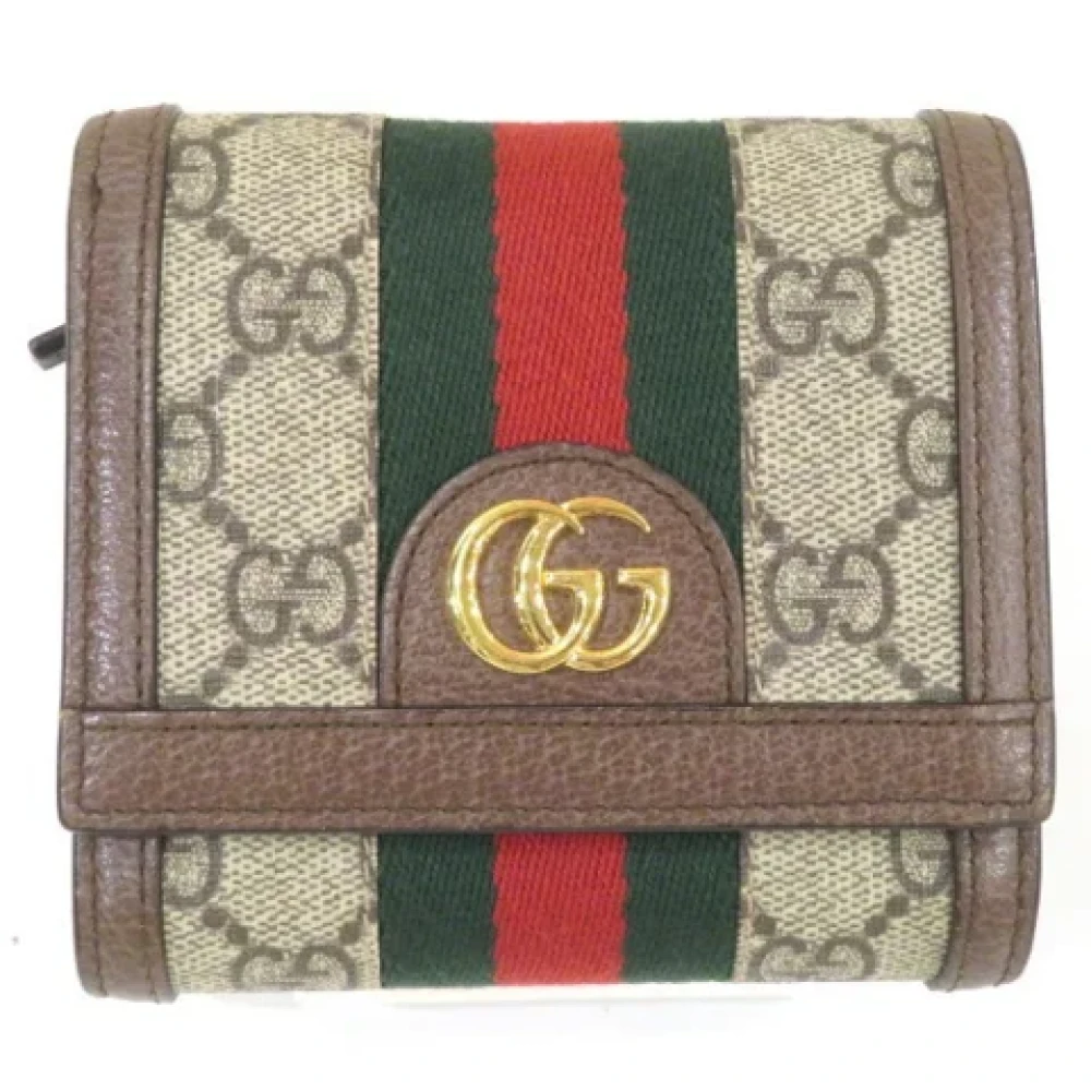 Gucci Vintage Pre-owned Canvas wallets Beige Dames