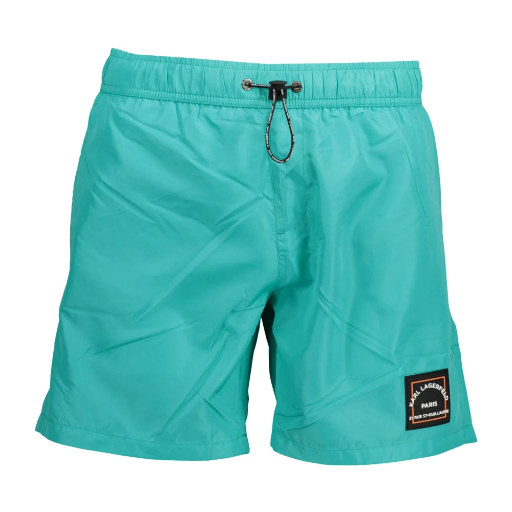 Karl Lagerfeld Men's Green Beachwear, S, Medium Swim Boxer