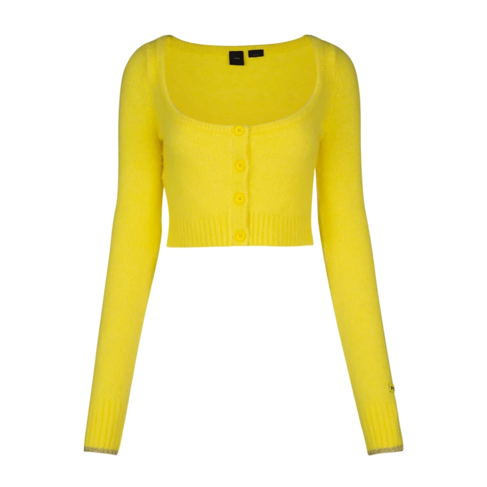 Pinko Stijlvolle Gebreide Vest voor Vrouwen Yellow Dames