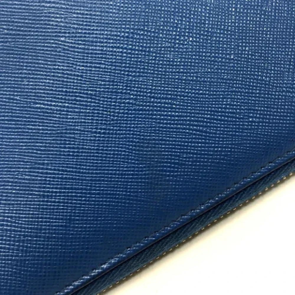 Prada Vintage Pre-owned Leather wallets Blue Dames