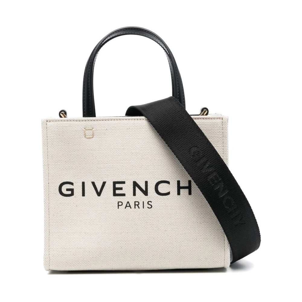 Givenchy Logo-Print Tote Bag in Beige Dames