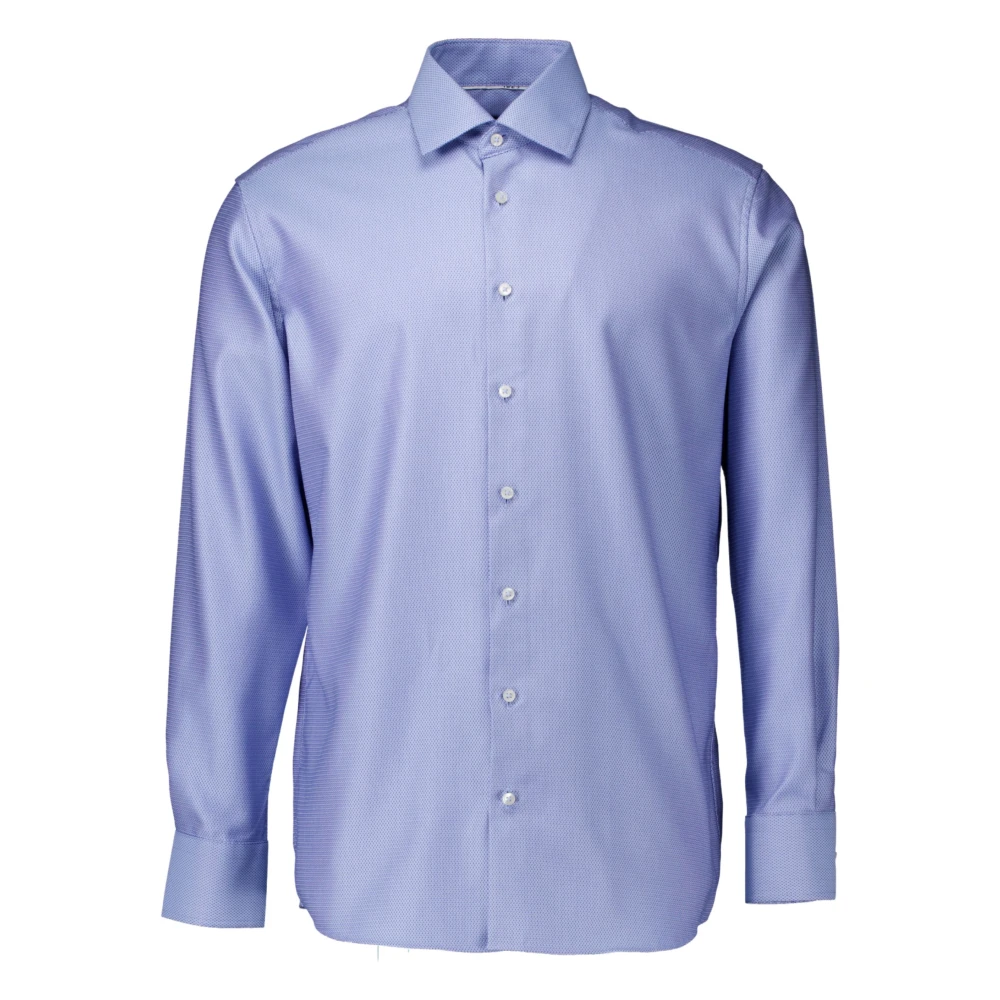 Eterna Blauw Overhemd Lange Mouw 1188 Blue Heren