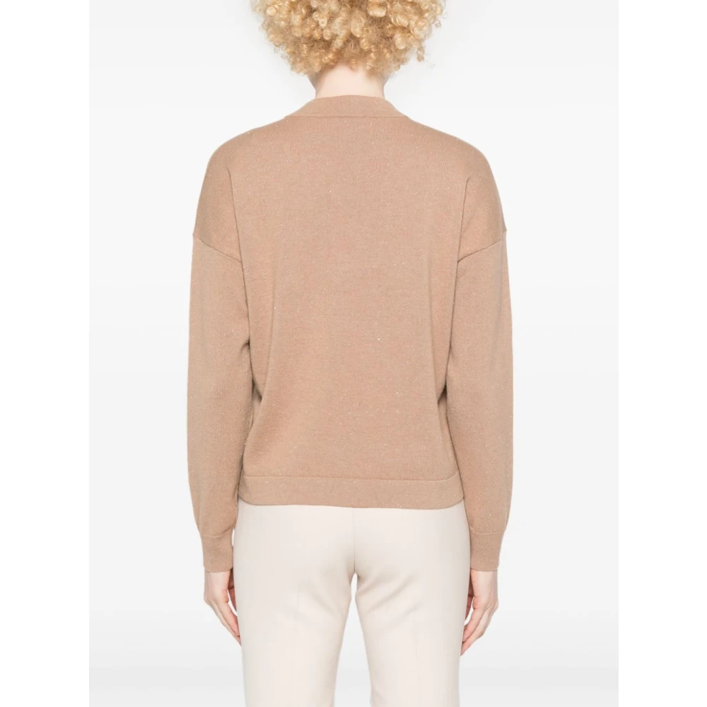 PESERICO Stijlvolle Maglia Shirt Brown Dames
