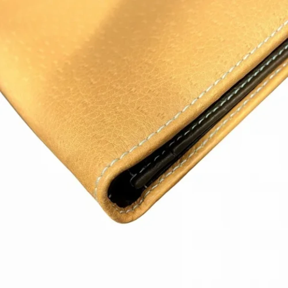 Salvatore Ferragamo Pre-owned Leather wallets Orange Dames
