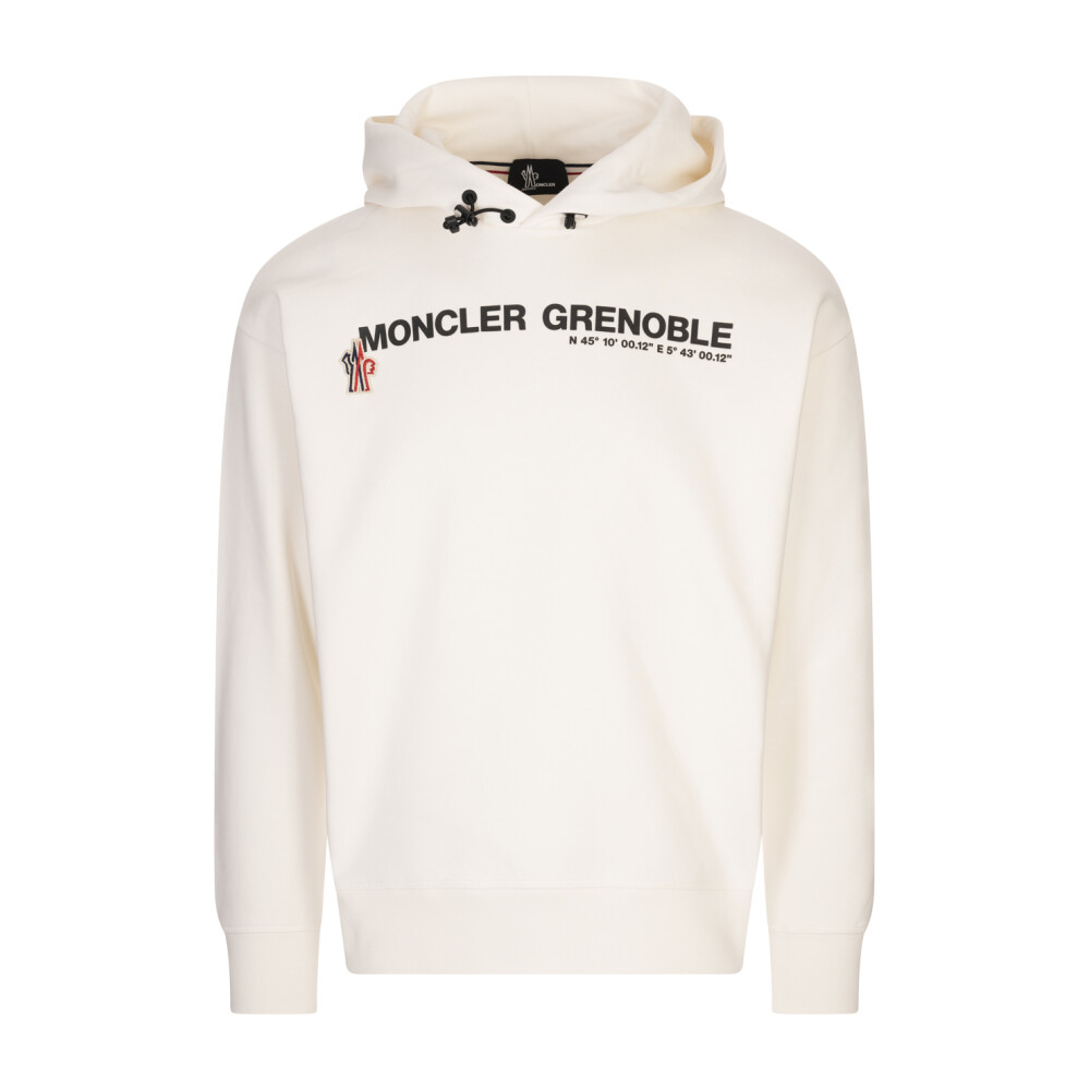 新品未使用品☆MONCLER Cropped Hoodie パーカー M 白色 2025年最新】MONCLER カラー：ホワイト系 パーカーの人気