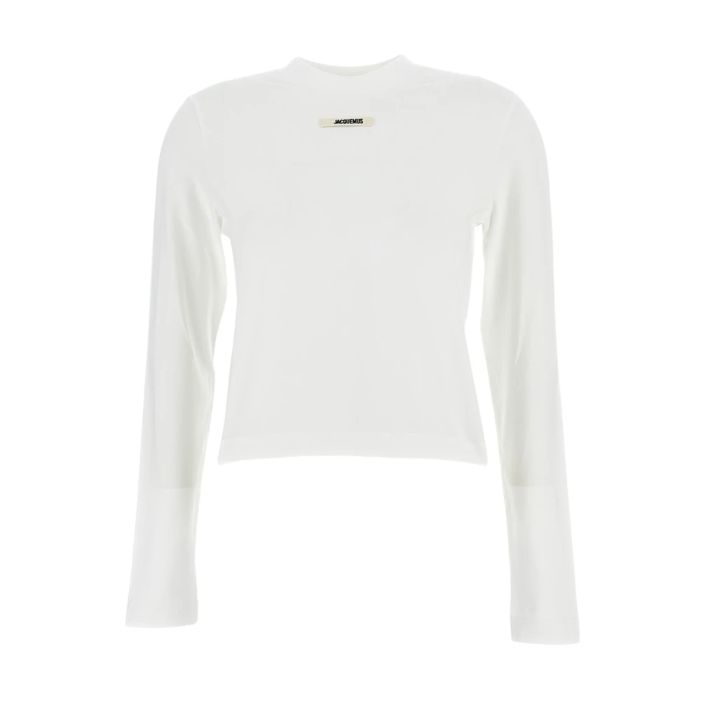 Jacquemus White Long Sleeve T-Shirts, Female, L, The Gros Grain Long-Sleeve T-Shirt