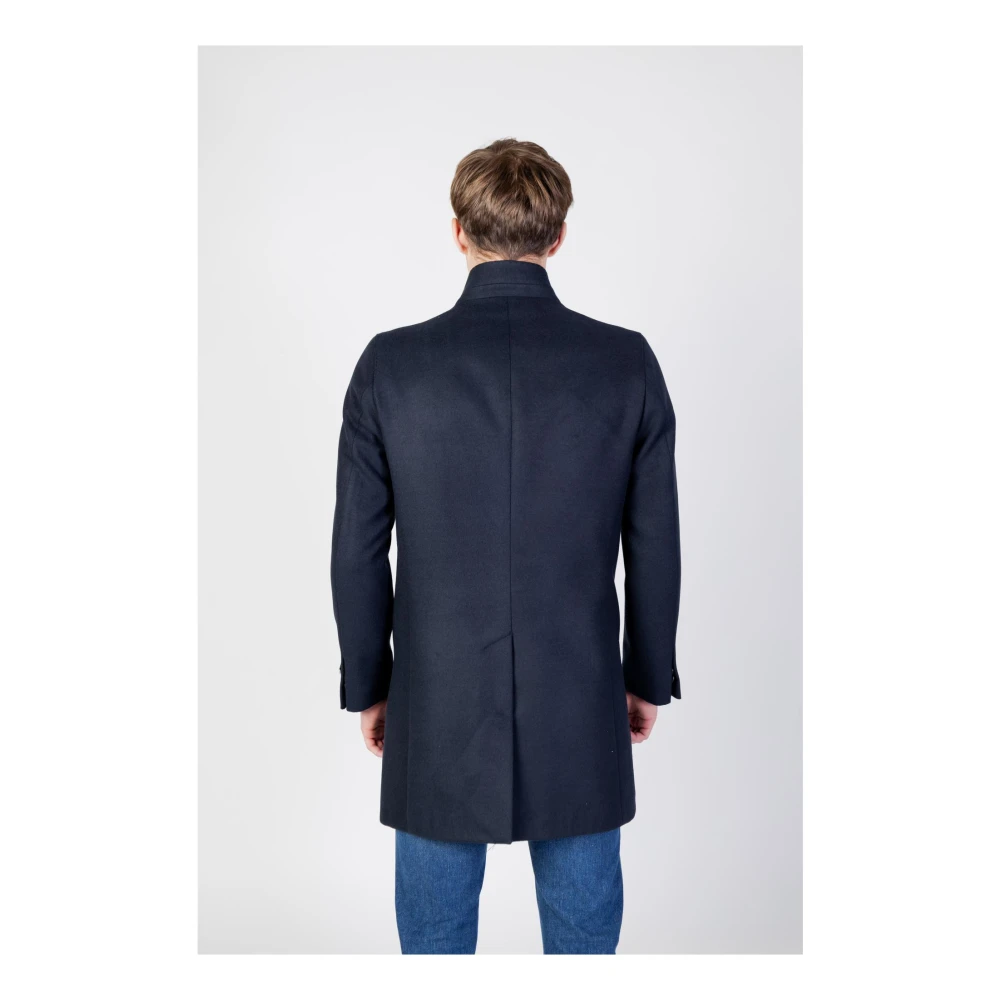 Mulish Blauwe Reverskraag Knoopjas Blue Heren