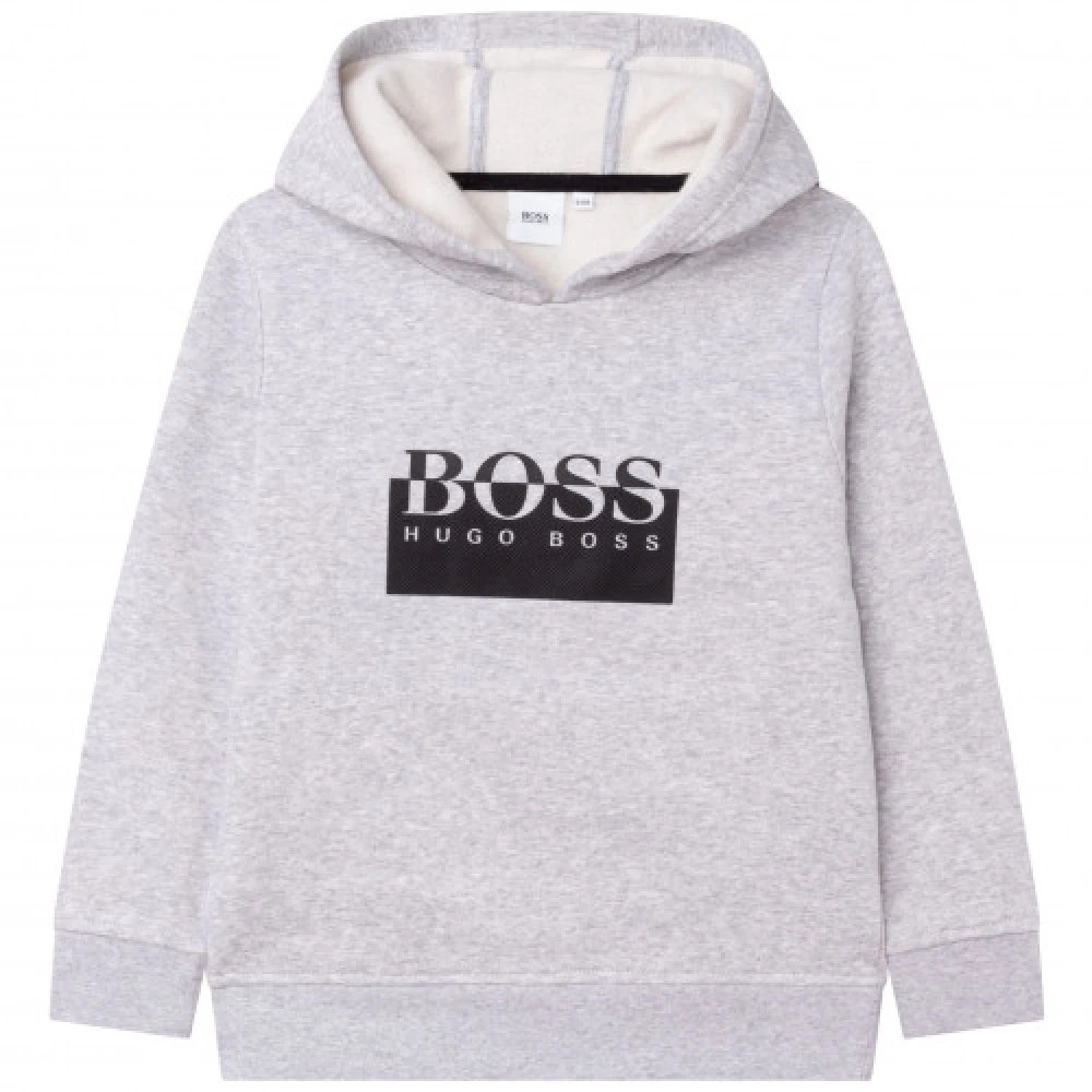 Boss Ljusgrå Junior Hoodie Gray, Pojke