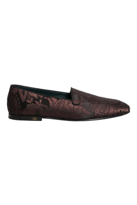 Jacquard Läder Slip-On Loafers