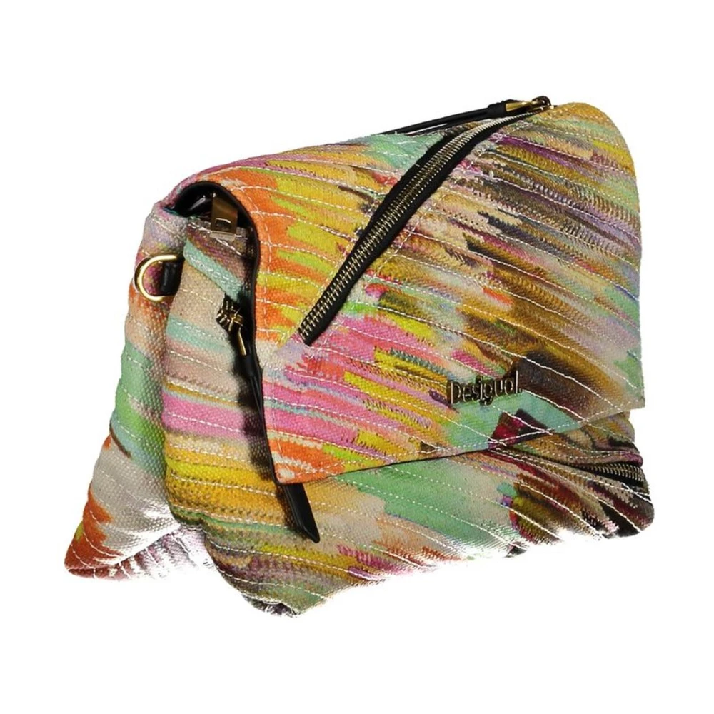 Desigual Stijlvolle Polyester Handtas met Meerdere Zakken Multicolor Dames