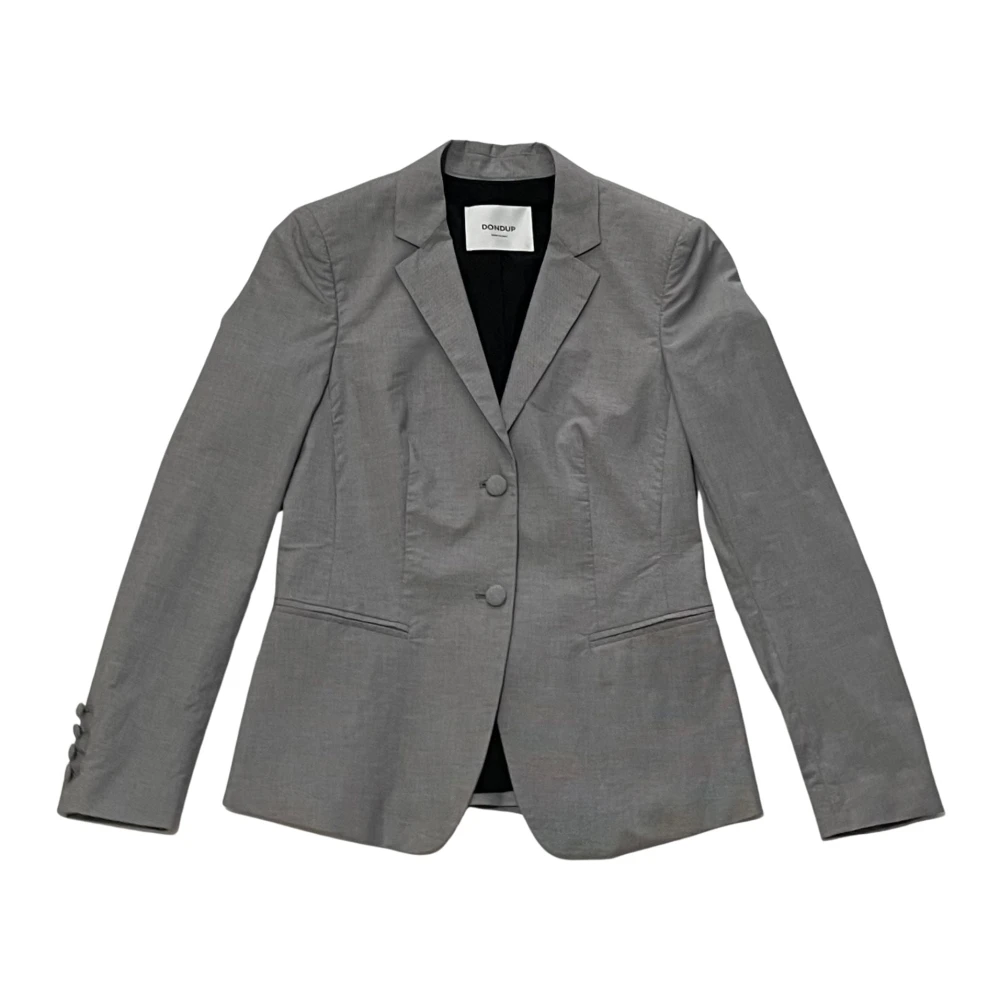 Dondup Elegante Blazer Jas met Stretch Inzet Gray Dames