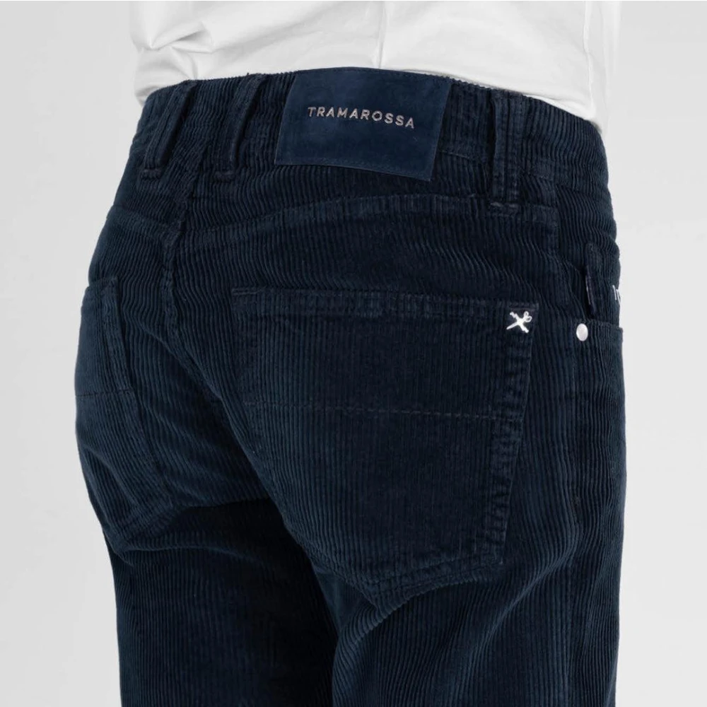 Tramarossa Donkerblauwe Corduroy Broek Blue Heren