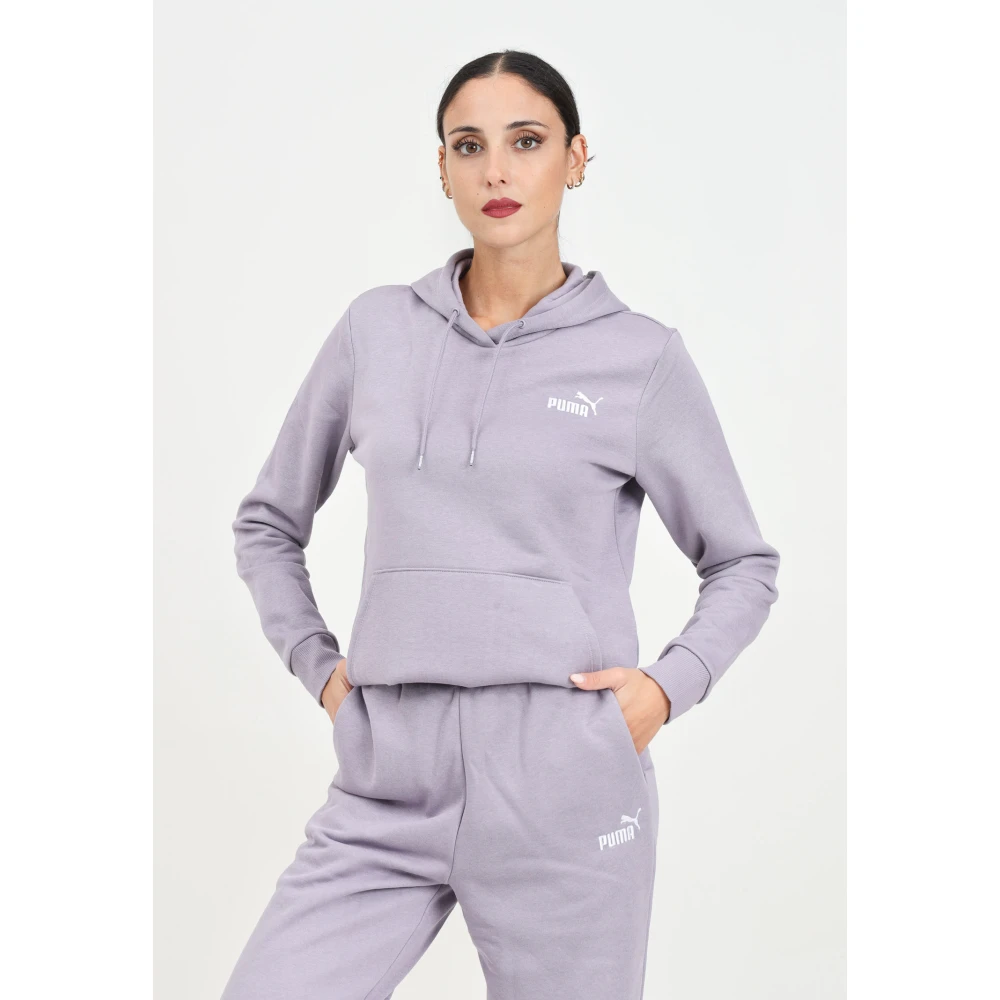 Puma Paarse Hoodie Essentials+ Borduurwerk Vrouwen Purple Dames