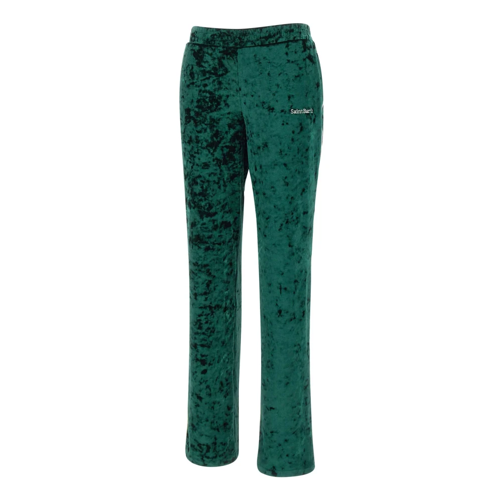 MC2 Saint Barth Sweatpants met Logo en Elastische Taille Green Dames