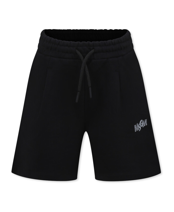 sporty-black-cotton-shorts-with-logo