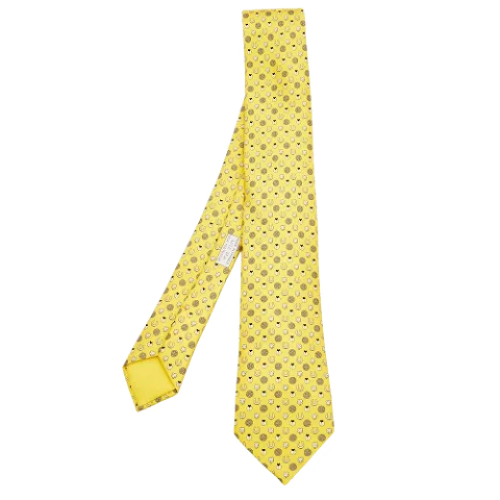 Hermès Vintage Pre-owned Silk tops Yellow Dames