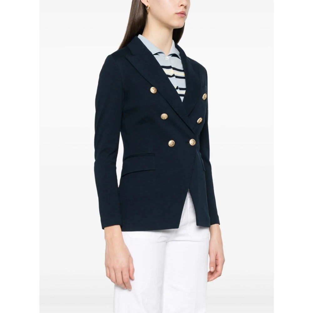 Circolo 1901 Blauwe Jas met Voorknoopsluiting Blue Dames
