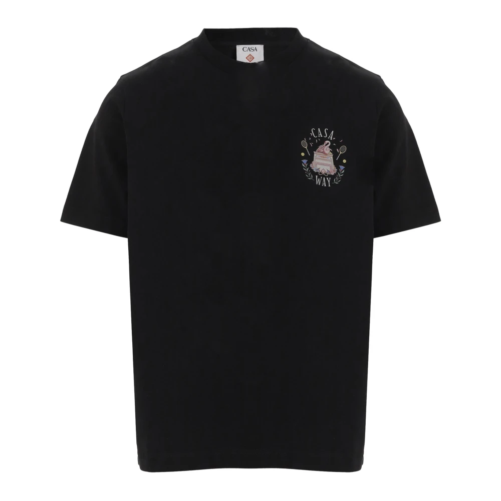 Casablanca Men's Black L'arche Classic Tee - T-Shirts - S - Tops