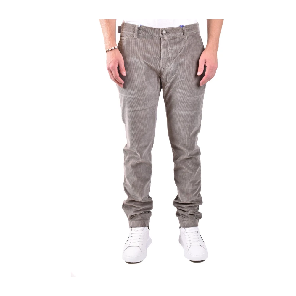 Dondup Men's Brown Multicolor Trousers Aw23 - Straight Trousers - W32 - Trousers