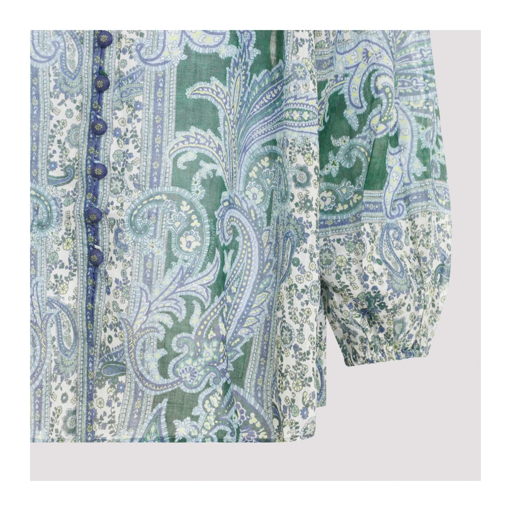 Zimmermann Multicolor Paisley Blouse Green Dames