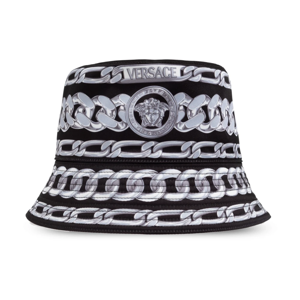 Versace Hoed met print Black Heren