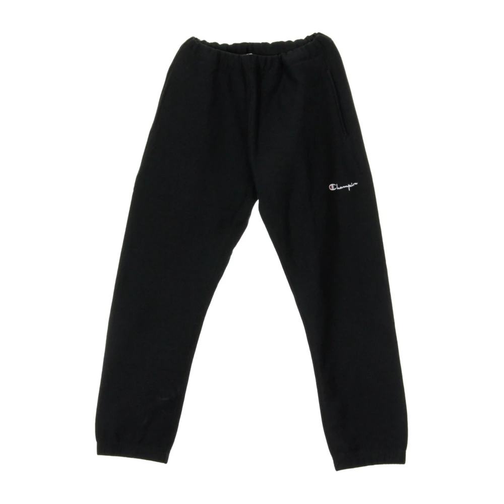 Champion Women's Black Sweatpants, L, Elastic Cuff Joggers Tracksuit