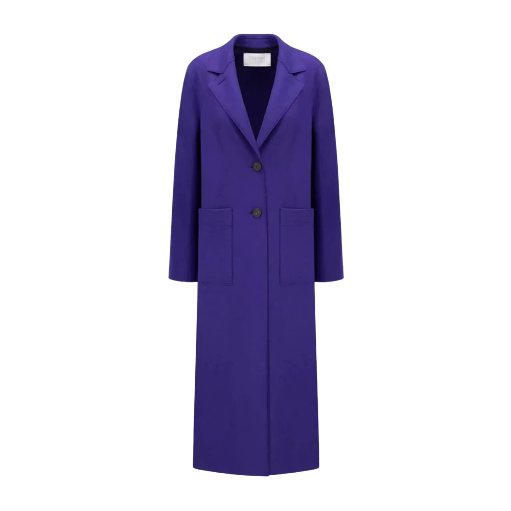 Harris Wharf London Women's Purple Wool Coat - Single-Breasted Coats - Xs - Coats