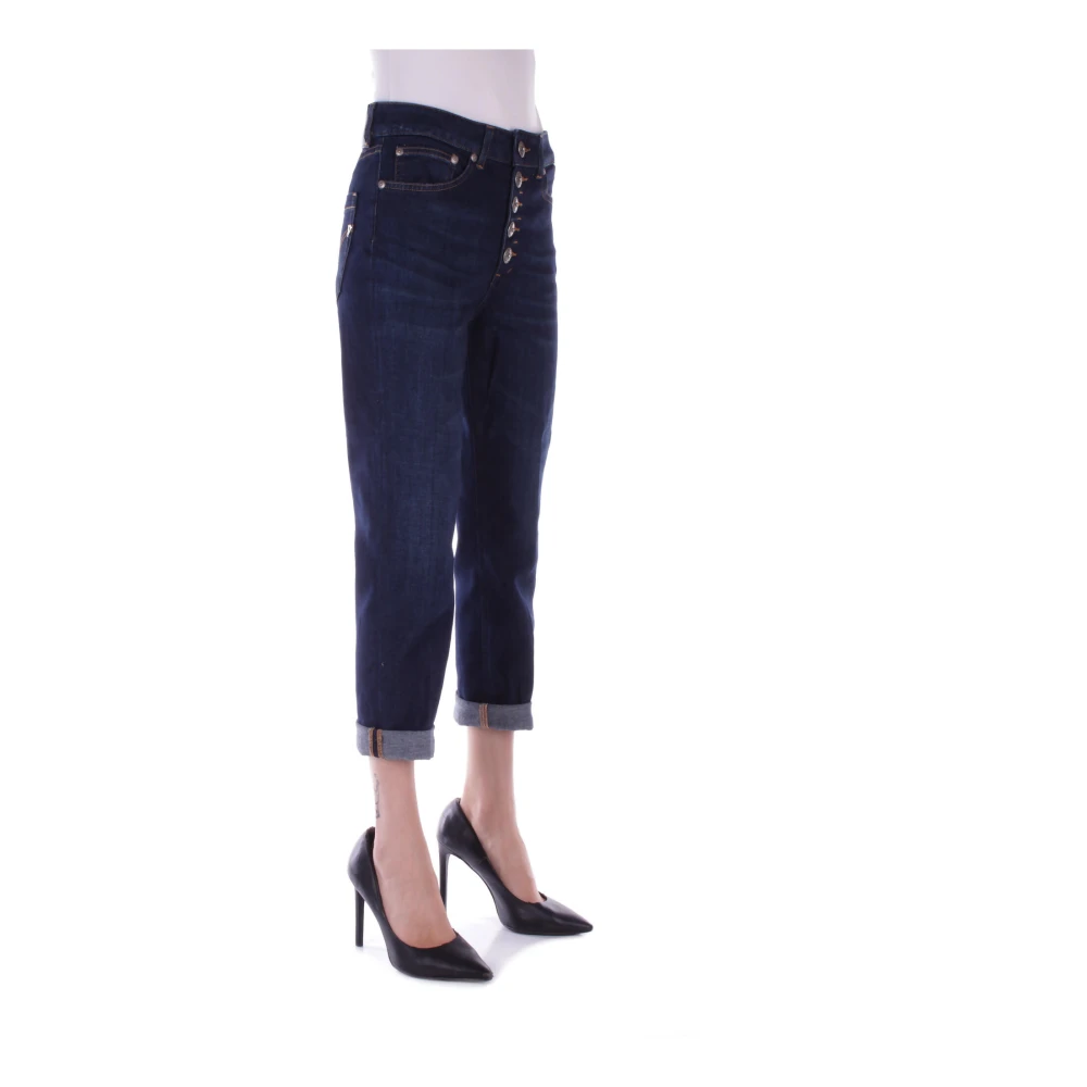 Dondup Denim Jeans met Zijlogo Blue Dames