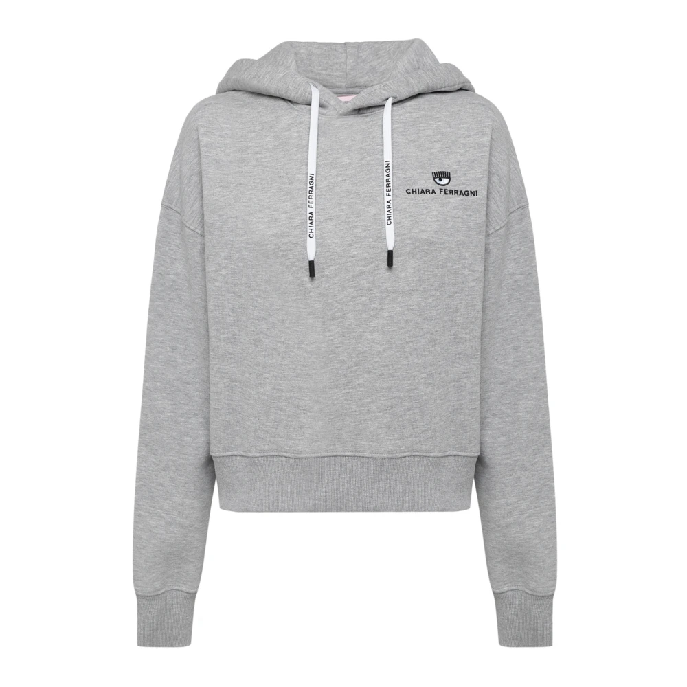Chiara Ferragni Collection Damen Grau Sweatshirts & Hoodies, Sgröße: