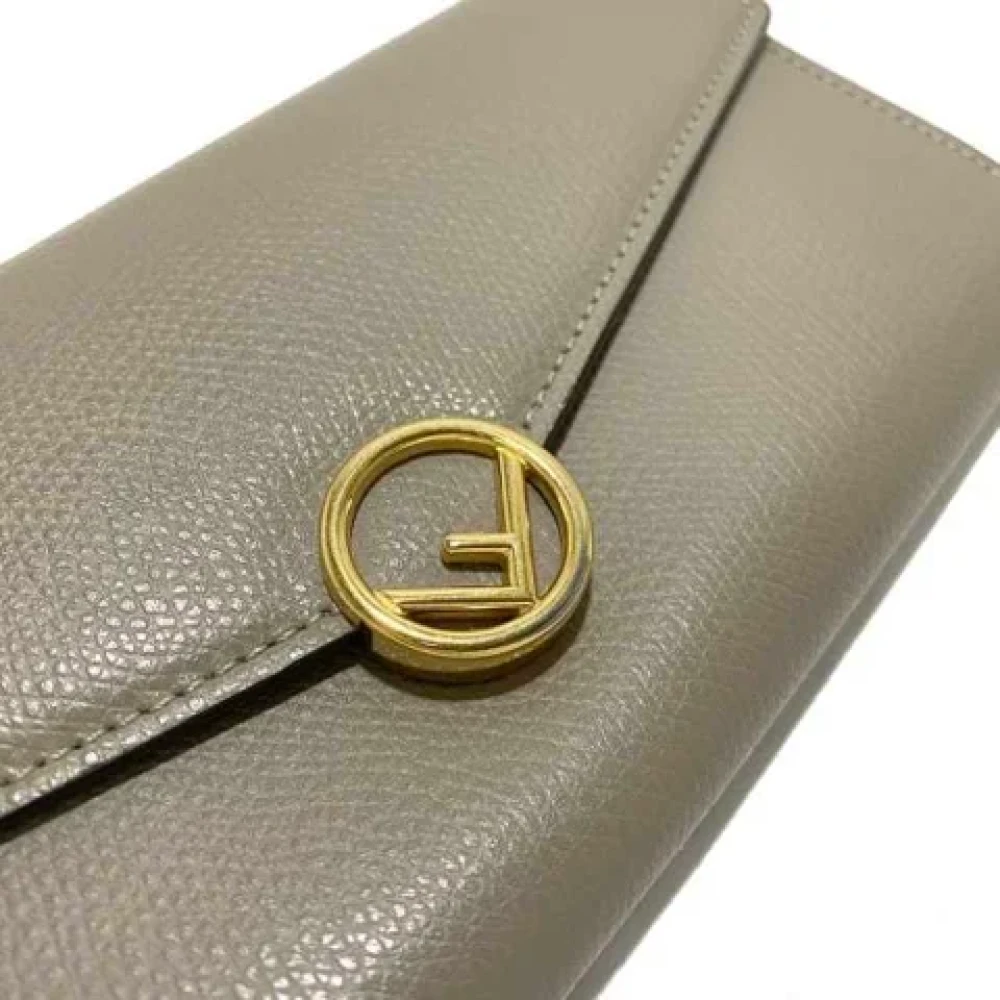 Fendi Vintage Pre-owned Leather wallets Green Dames