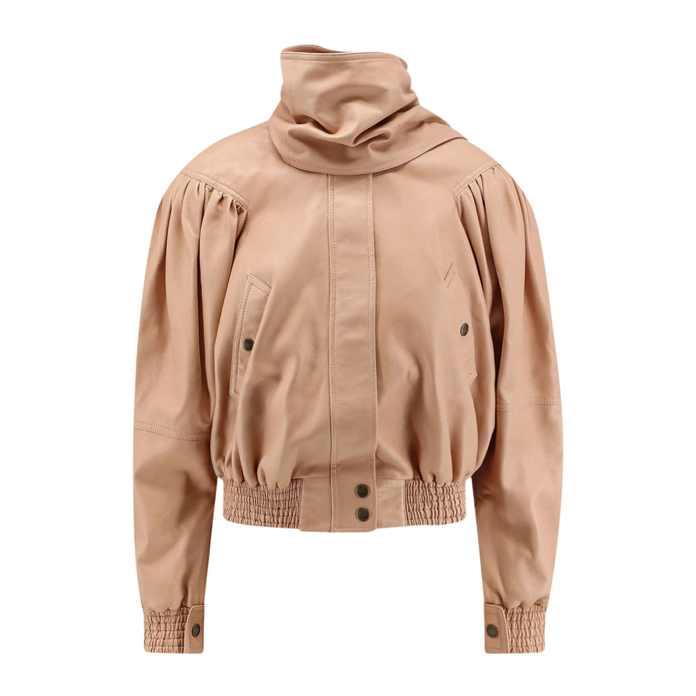 Chloé Cropped Scarf Jacket - Female - Leather Jackets - Pink - S - Jackets