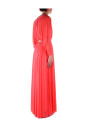 coral-red-back-ruched-dress