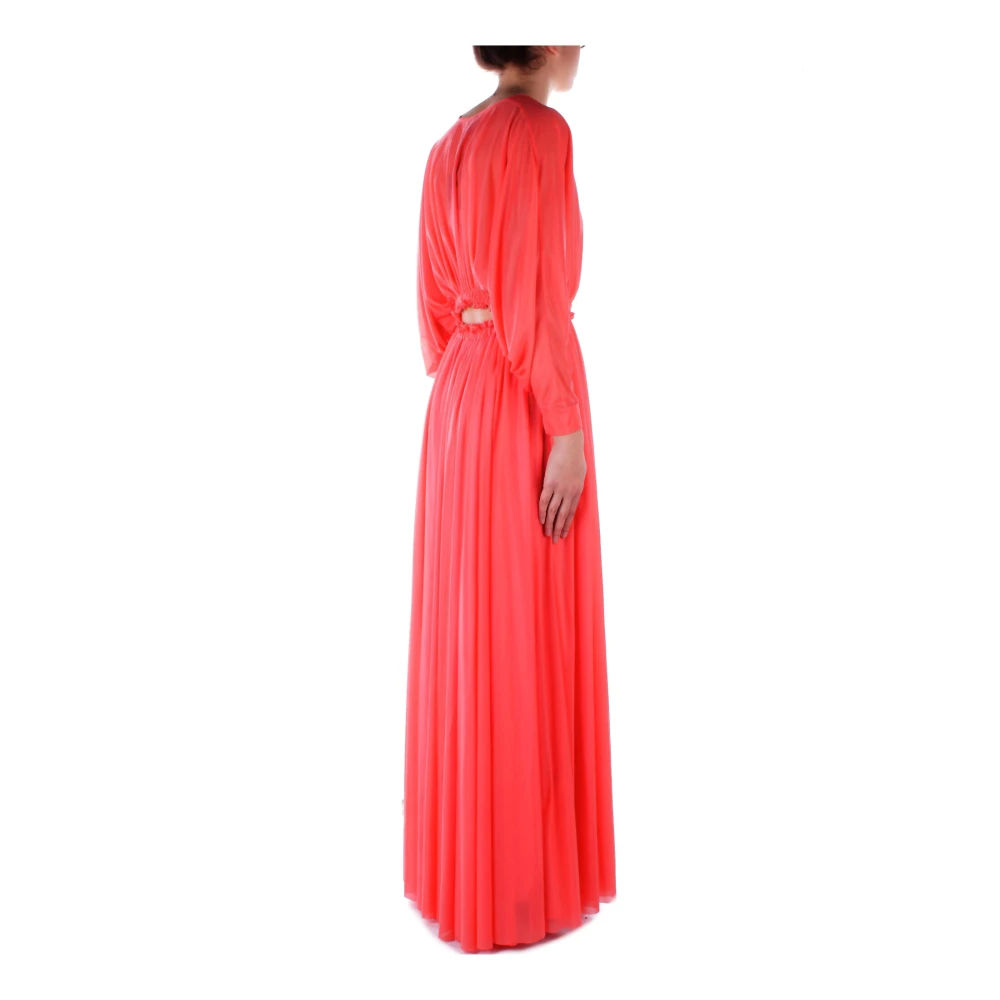 pinko Koraalrode Jurk met Gerimpelde Achterkant Red Dames